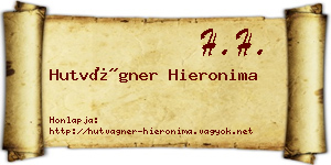 Hutvágner Hieronima névjegykártya